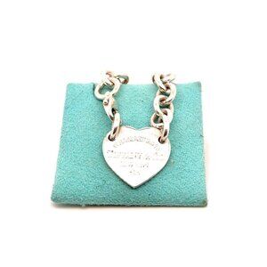 T&Co. 925 Heart Tag Choker Necklace